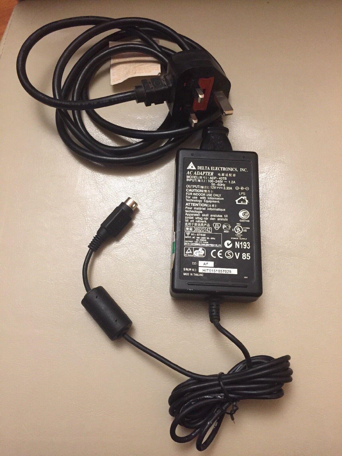 *Brand NEW*DELTA ELECTRONICS, INC. ADP-40TB 12V 3.33A AC ADAPTER POWER SUPPLY